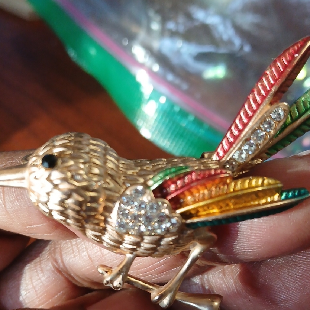 Colorful Bird Brooch